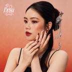 Ruby Venom - Ersa Nails Nude Red PressOnNails