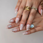 Shimmering Sea - Ersa Nails Silver Nude PressOnNails