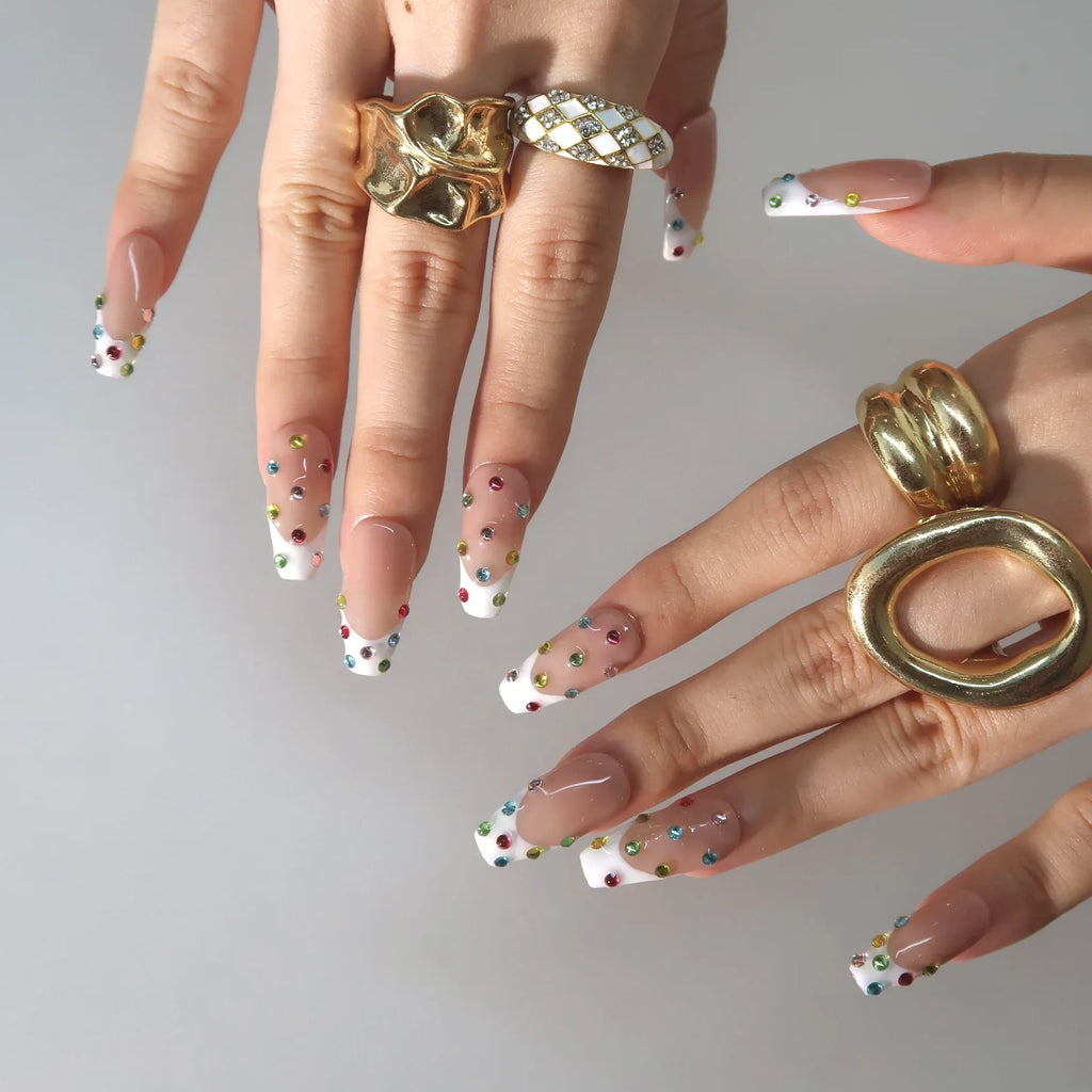 Shine On - Ersa Nails Nude White PressOnNails