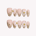 Soft Morning - Ersa Nails Nude Gold PressOnNails