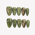 Starry Olive - Ersa Nails Jade Gold PressOnNails