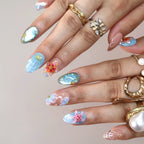Summer Breeze - Ersa Nails Blue Nude PressOnNails