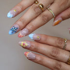 Sun Drunk - Ersa Nails Nude Pink Blue Orange PressOnNails