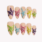 Superstar - Ersa Nails Nude Purple Pink Blue Yellow Jade PressOnNails