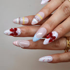 Sweet Confetti - Ersa Nails Nude White Blue Pink PressOnNails