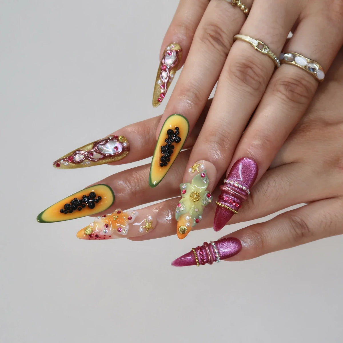 The Heat - Ersa Nails Yellow PressOnNails