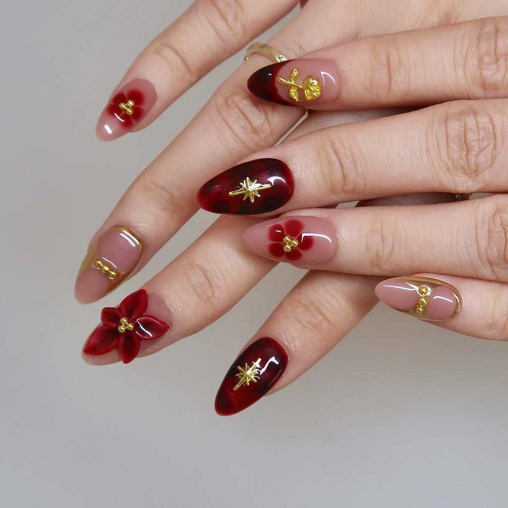 Velvet Rouge - Ersa Nails Nude Red PressOnNails
