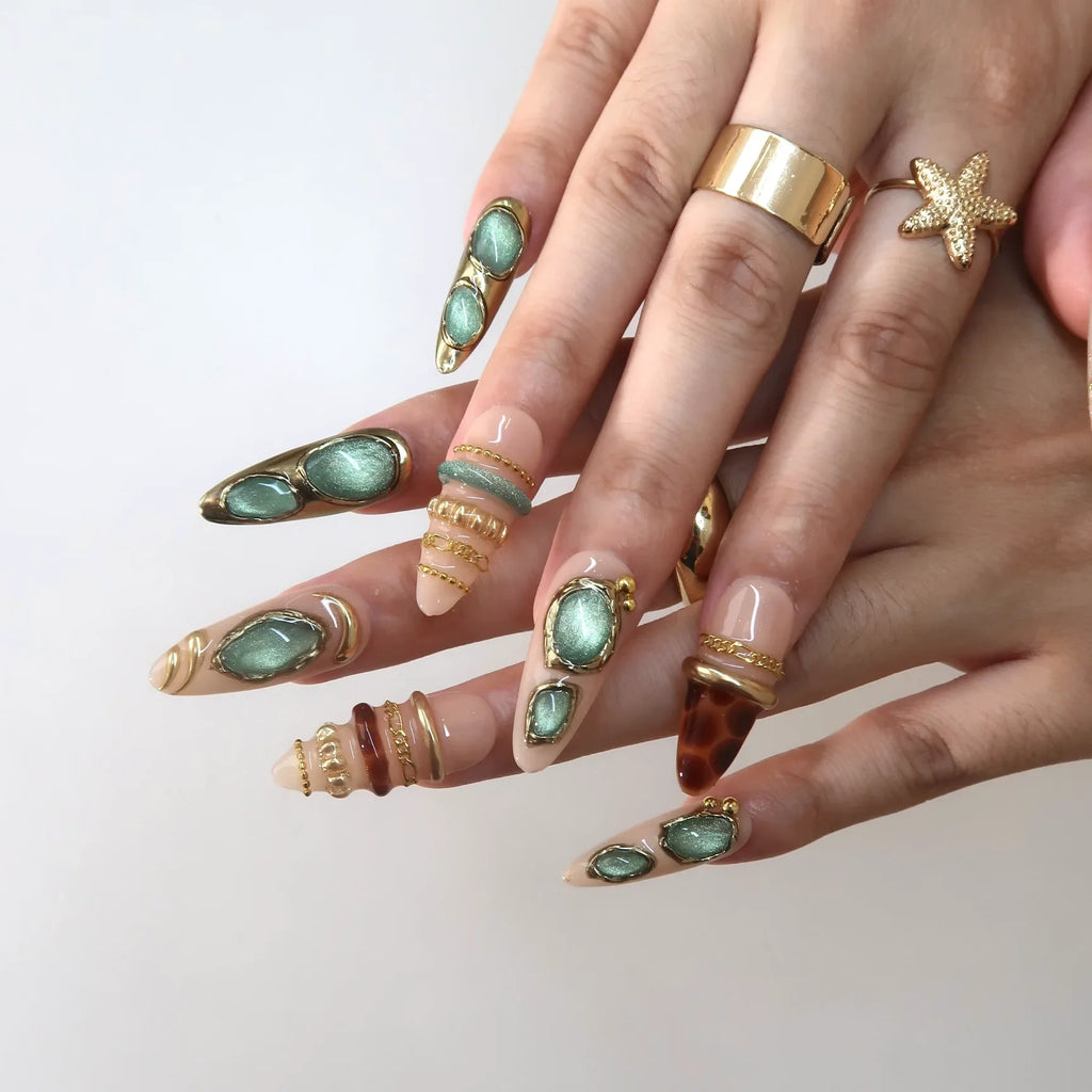 Well Off - Ersa Nails Nude Jade PressOnNails