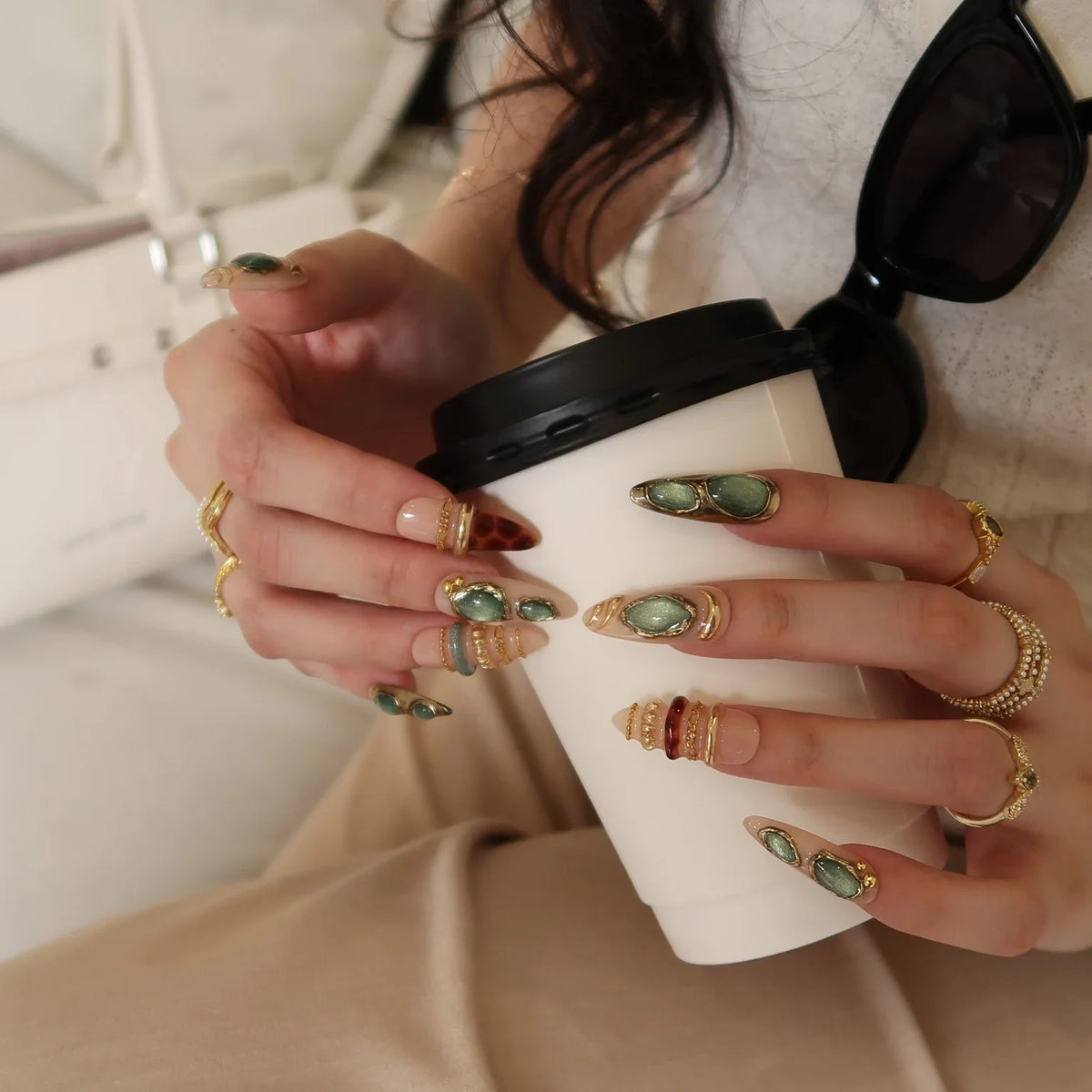 Well Off - Ersa Nails Nude Jade PressOnNails
