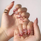 When the Rain Stops - Ersa Nails Nude Red PressOnNails