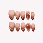 Wine O’Clock - Ersa Nails Nude Red PressOnNails