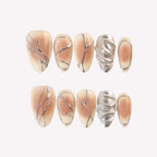 Wishful - Ersa Nails Silver Pink PressOnNails